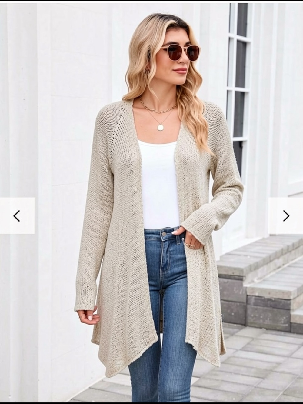 Charming Charlie open-front, lightweight knit cardigan Med 175